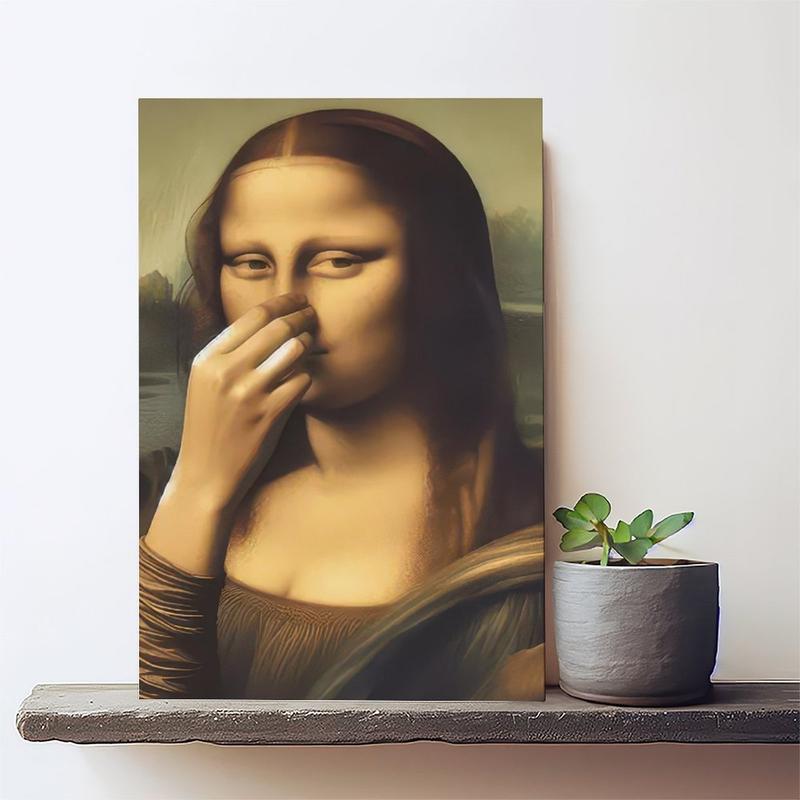 🔥Last Day 49% OFF - Piece Mimics Mona Lisa Bathroom Wall