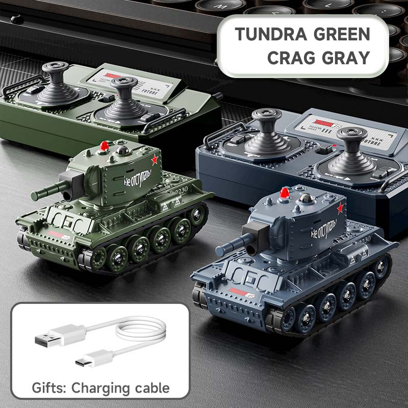 1/64 Mini RC Tank with Infrared Combat and Rotating Turret