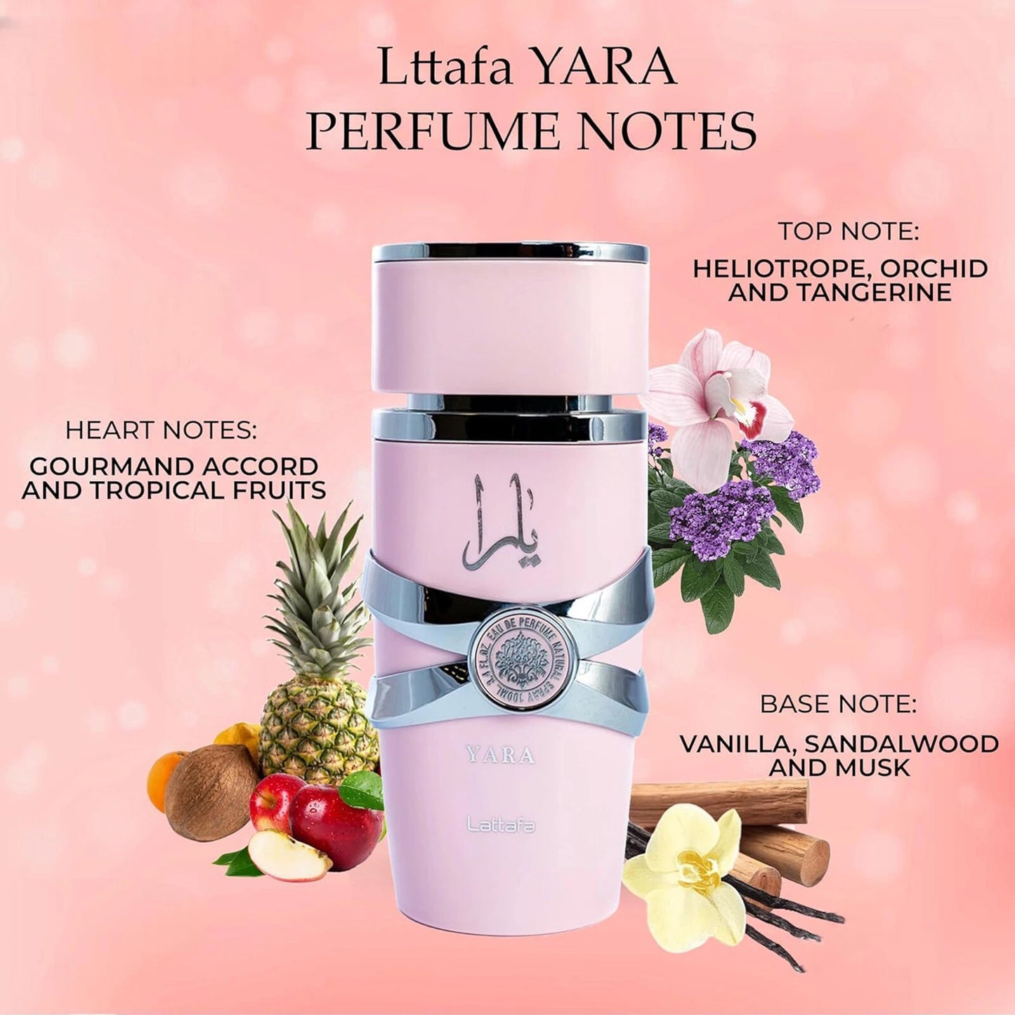 Yara by Lattafa perfume for women EDP 3.3 / 3.4 oz New in Box
