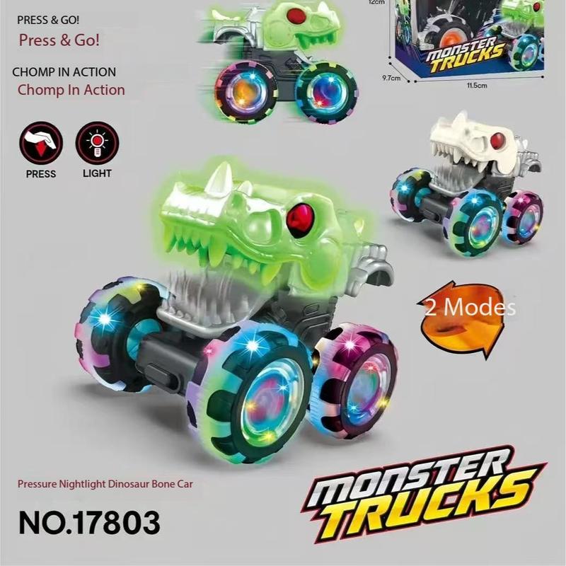 Toys for Kids Monster Truck Toy, Motion Activated Light-Up Cars, Press & Go Cars for Boys Girls, Christmas Gifts for Kids Baby Toy Present