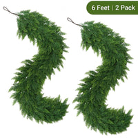 2Pcs (Gradient color) Artificial Cedar Garlands