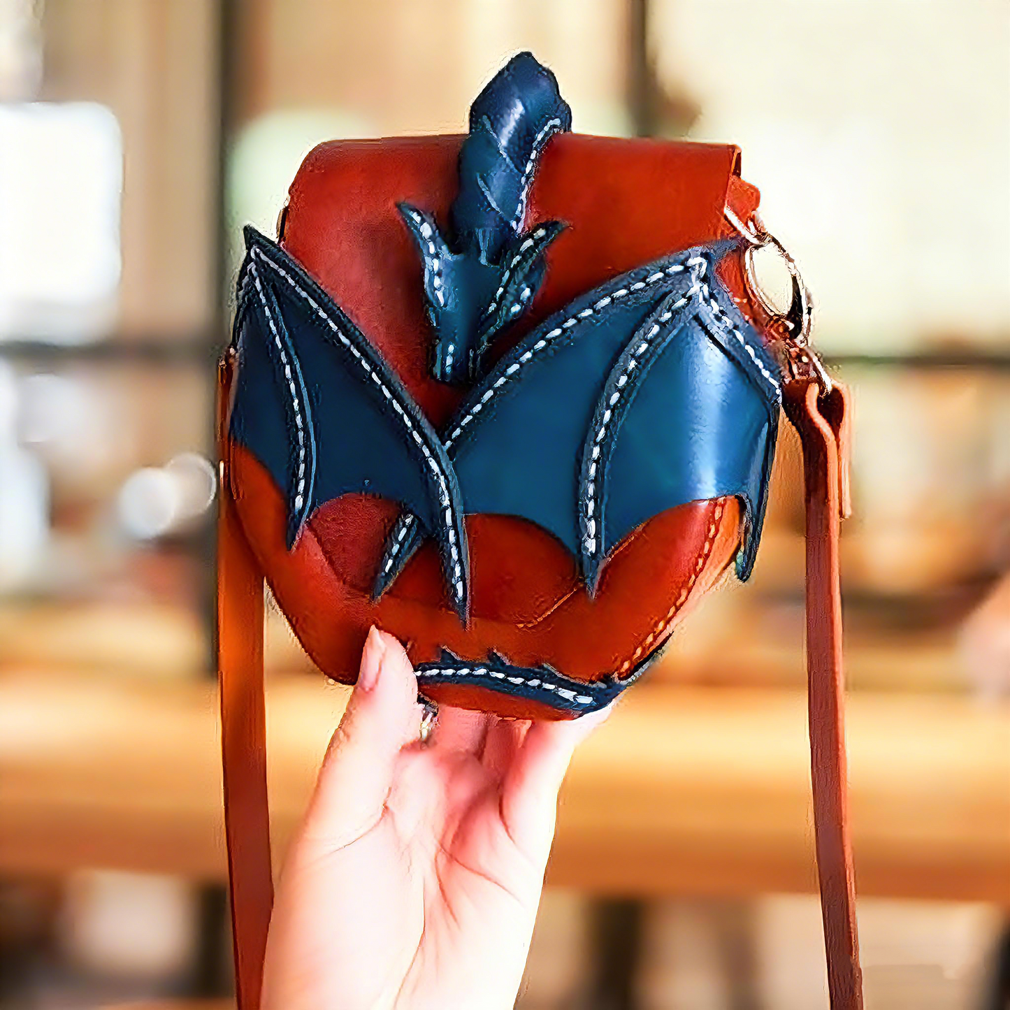 Handmade Leather Dragon  Hunter Bag