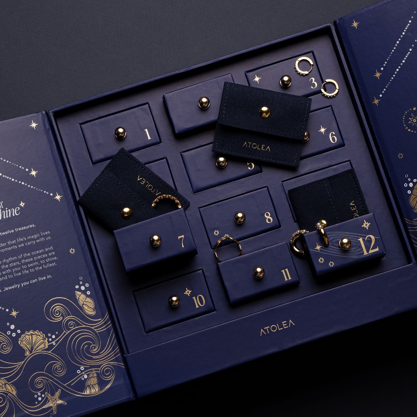 🎄Christmas Sale 50% OFF🔥Atolea Jewelry Gold Advent Calendar 2025