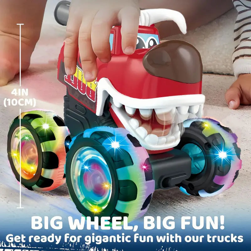 Toys for Kids Monster Truck Toy, Motion Activated Light-Up Cars, Press & Go Cars for Boys Girls, Christmas Gifts for Kids Baby Toy Present