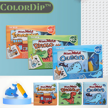 ColorDip™ - Reusable magic water drawing book