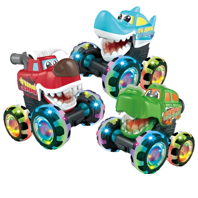 Toys for Kids Monster Truck Toy, Motion Activated Light-Up Cars, Press & Go Cars for Boys Girls, Christmas Gifts for Kids Baby Toy Present
