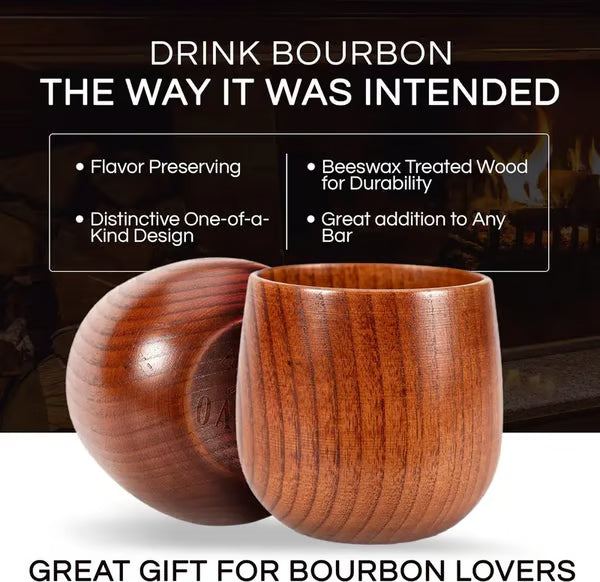 🔥2025 Hot Sale🔥-Original Wooden Bourbon Drinking Glass