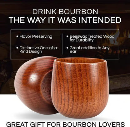 🔥2025 Hot Sale🔥-Original Wooden Bourbon Drinking Glass