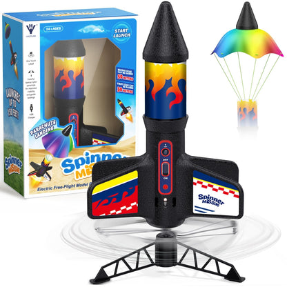 🏆#1 Bestselling-🚀Motorized Self-Launching Rocket Toy with Parachute