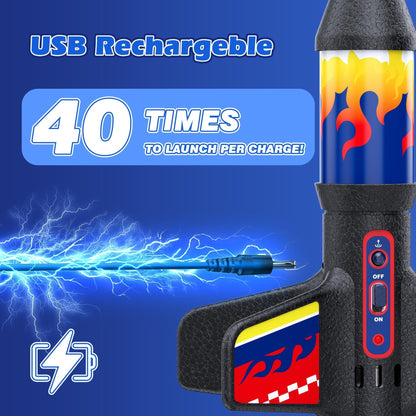 🏆#1 Bestselling-🚀Motorized Self-Launching Rocket Toy with Parachute