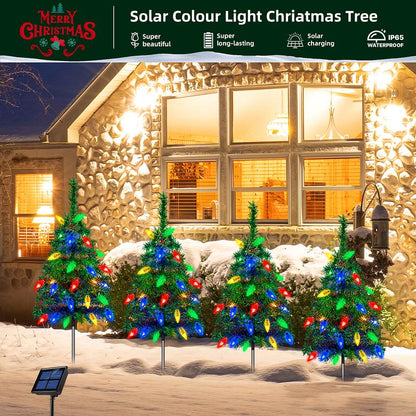 Festive Outdoor Solar Christmas Tree Decorations