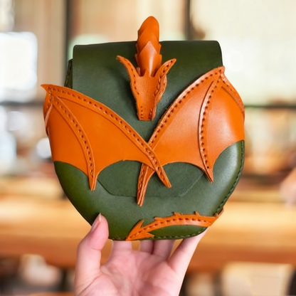 Handmade Leather Dragon  Hunter Bag