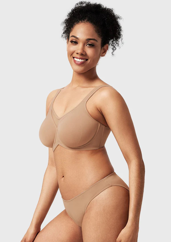 💥Black Friday Sale: Up to 49% Off 🔥Smoothing Unlined Minimizer Underwire Bra