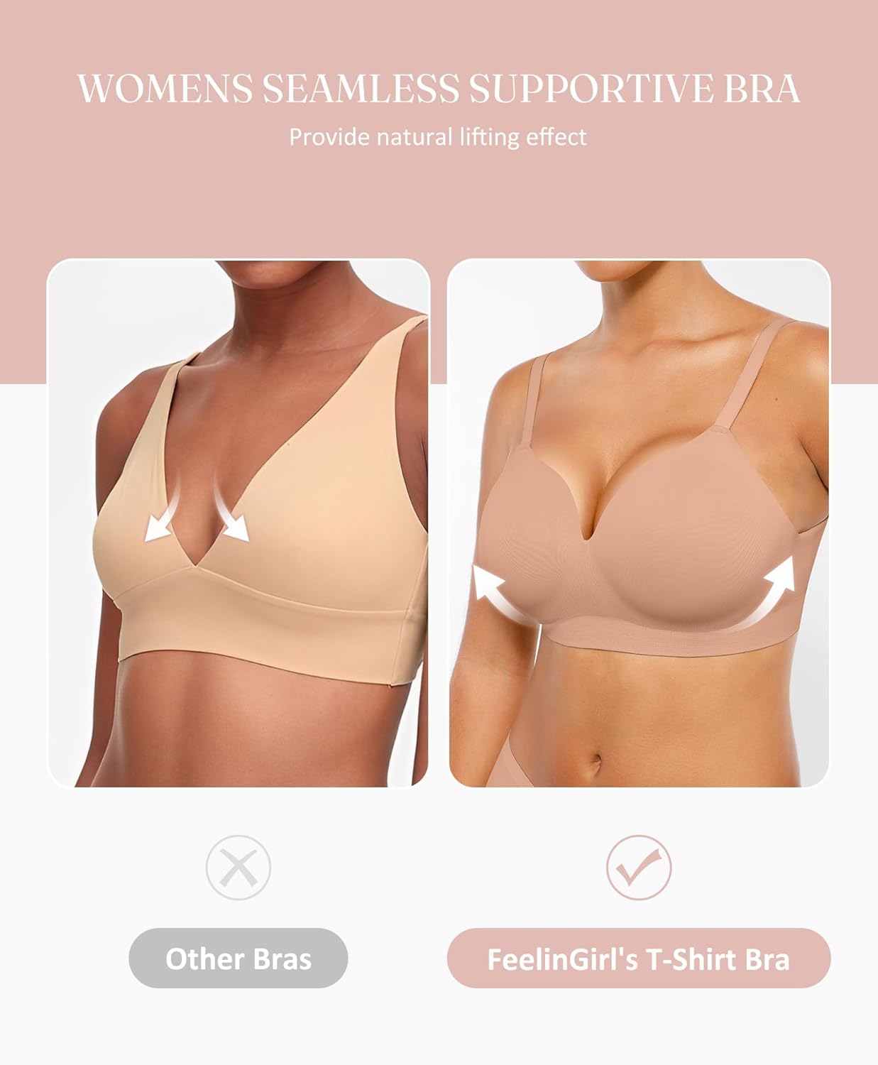 🔥2025 Hot Sale🔥-FeelinGirl Wireless Supportive Bra for Women