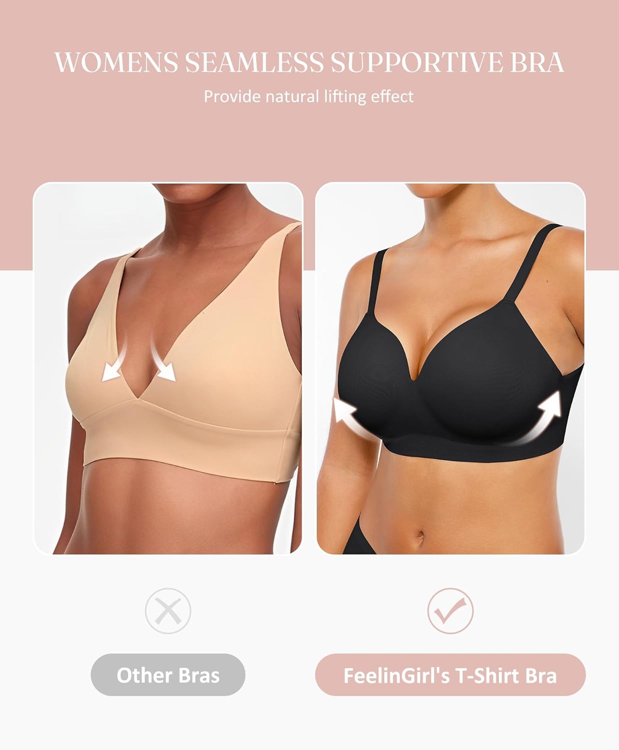 🔥2025 Hot Sale🔥-FeelinGirl Wireless Supportive Bra for Women