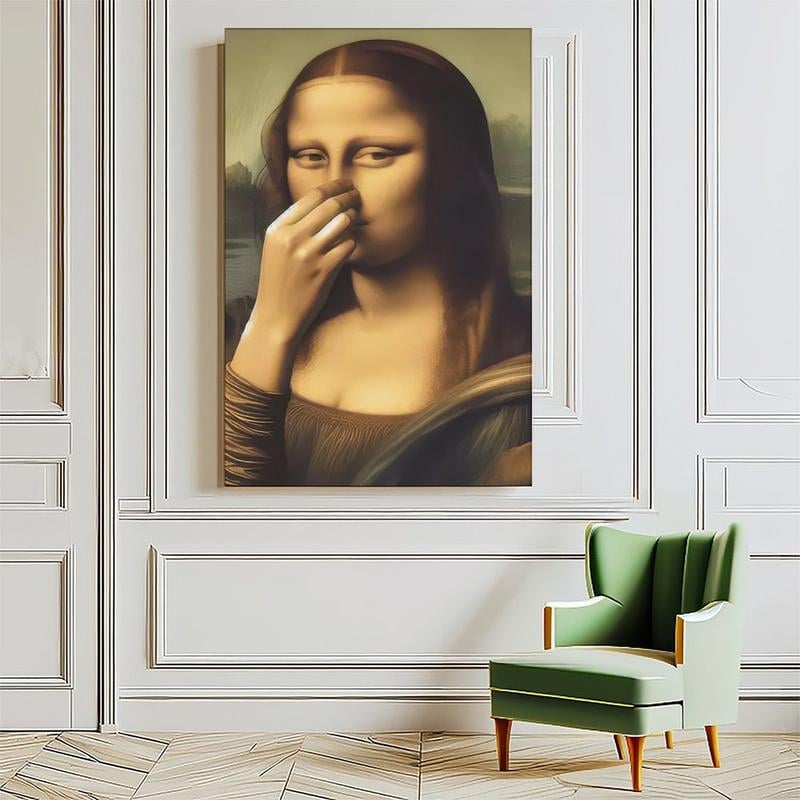 🔥Last Day 49% OFF - Piece Mimics Mona Lisa Bathroom Wall