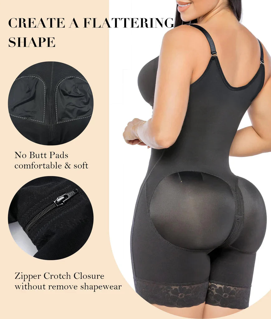 🔥LAST DAY SALE 40% OFF-🔥Shapewear for Women Tummy Control Butt Lifter Body Shaper with Zipper Crotch