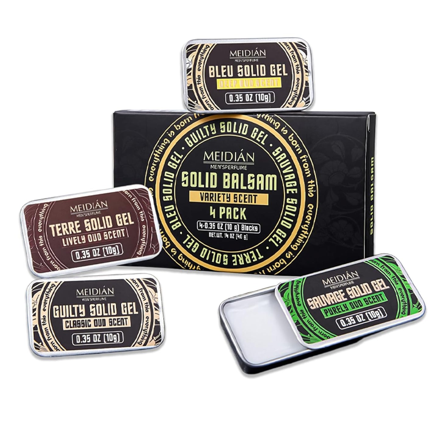 Solid Cologne for Men - 4 Pack