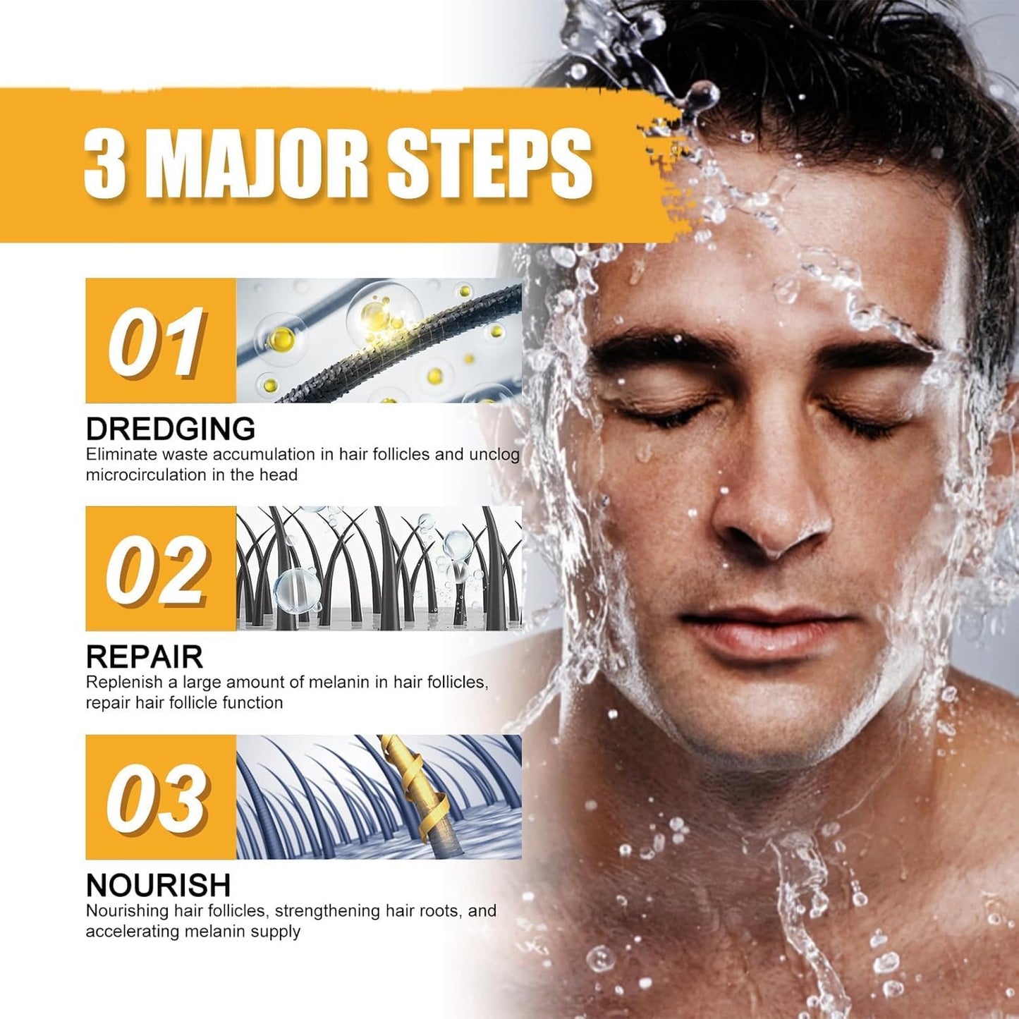 Premium Black Soap Bar Shampoo for Hair & Beard