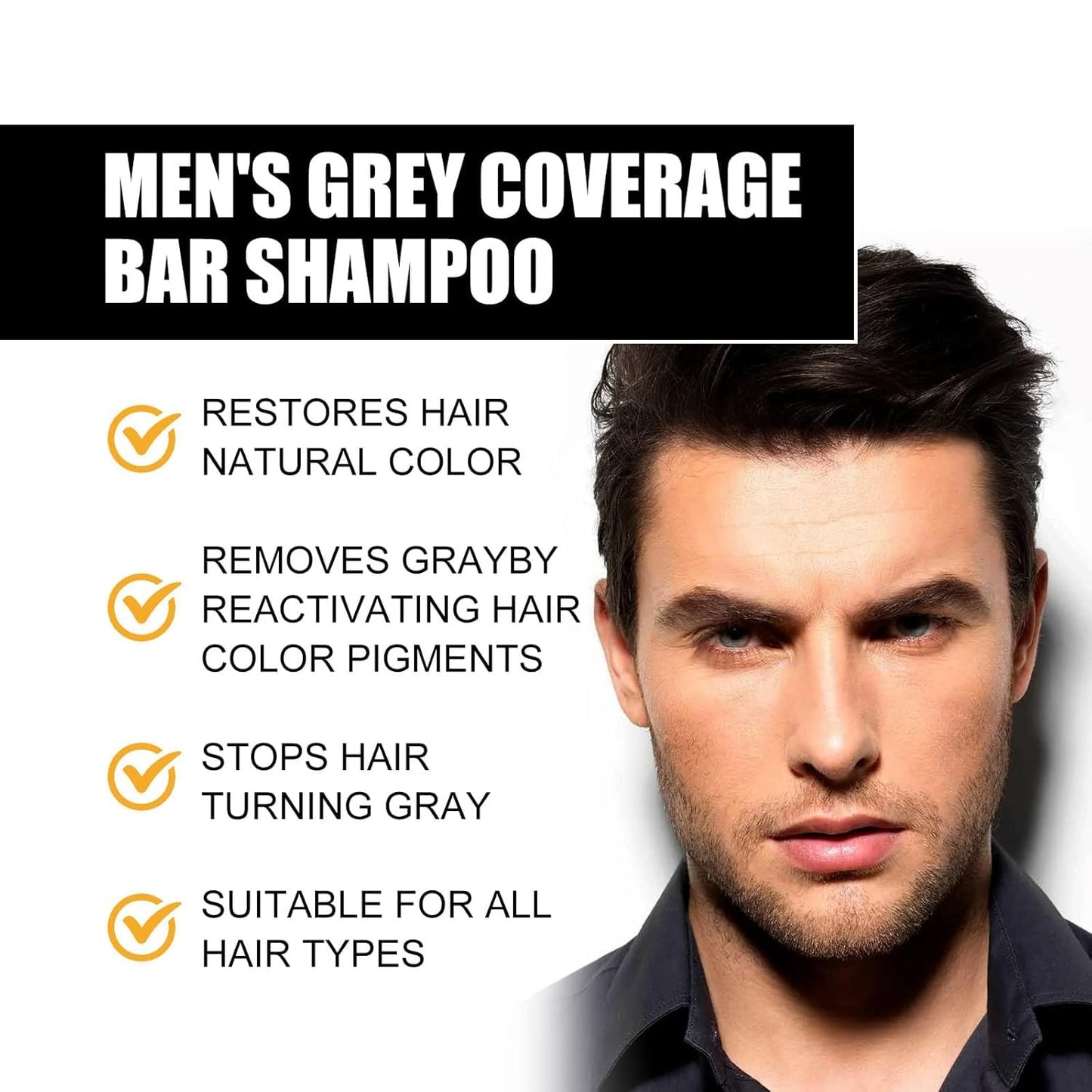 Premium Black Soap Bar Shampoo for Hair & Beard