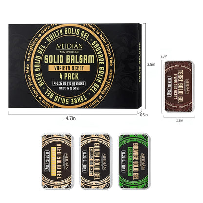 Solid Cologne for Men - 4 Pack