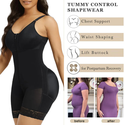 🔥LAST DAY SALE 40% OFF-🔥Shapewear for Women Tummy Control Butt Lifter Body Shaper with Zipper Crotch