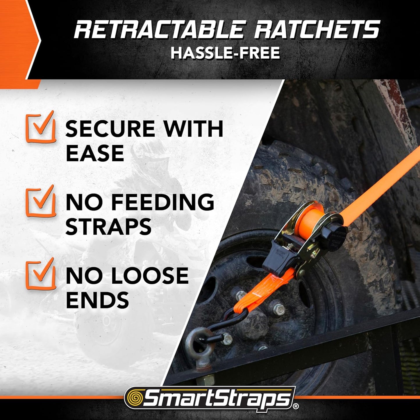 🎁 Limited Time – Upgraded 2025 Retractable Ratchet Strap (Perfect Gift for Men💙)