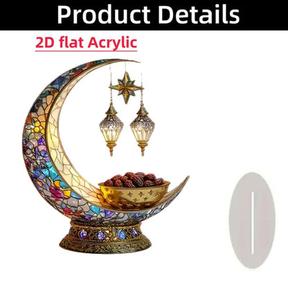 🌙Islamic Elegant Crescent Moon & Lantern Desktop Ornament