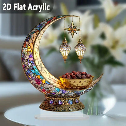 🌙Islamic Elegant Crescent Moon & Lantern Desktop Ornament