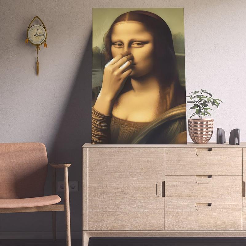 🔥Last Day 49% OFF - Piece Mimics Mona Lisa Bathroom Wall