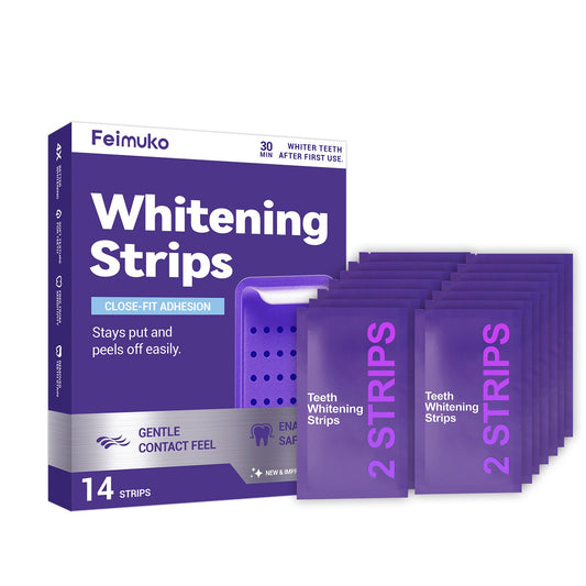 🦷 Whitening Strips: Brighter Smile in 30 Mins💜
