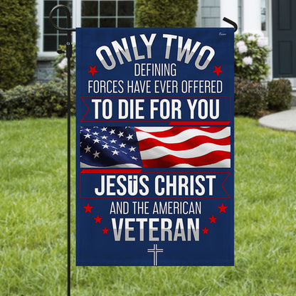 Veterans Day Flag, Veteran Only Two Defining Forces Have Ever Offered To Die For You Jesus Christ and the American Flag