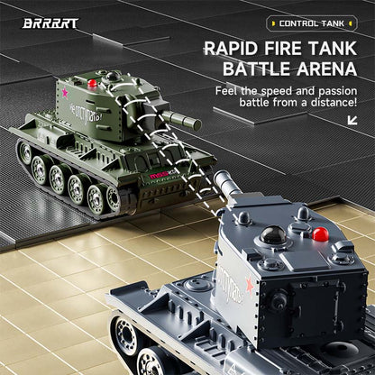 1/64 Mini RC  Tank with Infrared Combat and Rotating Turret