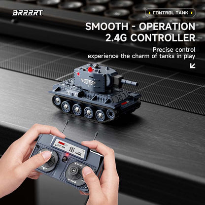 1/64 Mini RC  Tank with Infrared Combat and Rotating Turret