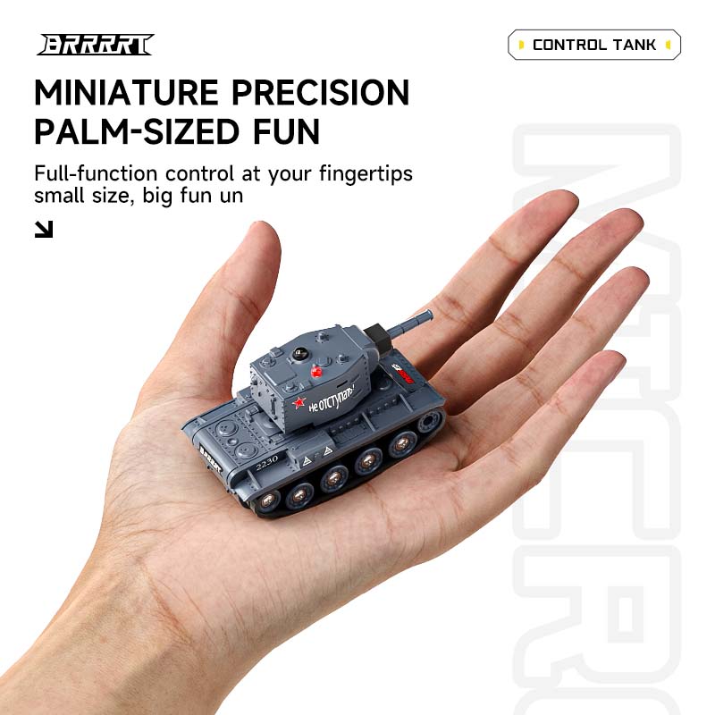 1/64 Mini RC  Tank with Infrared Combat and Rotating Turret