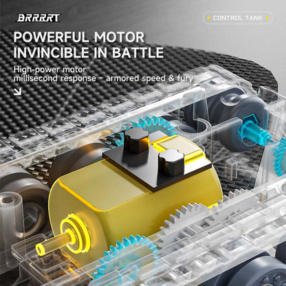 1/64 Mini RC  Tank with Infrared Combat and Rotating Turret