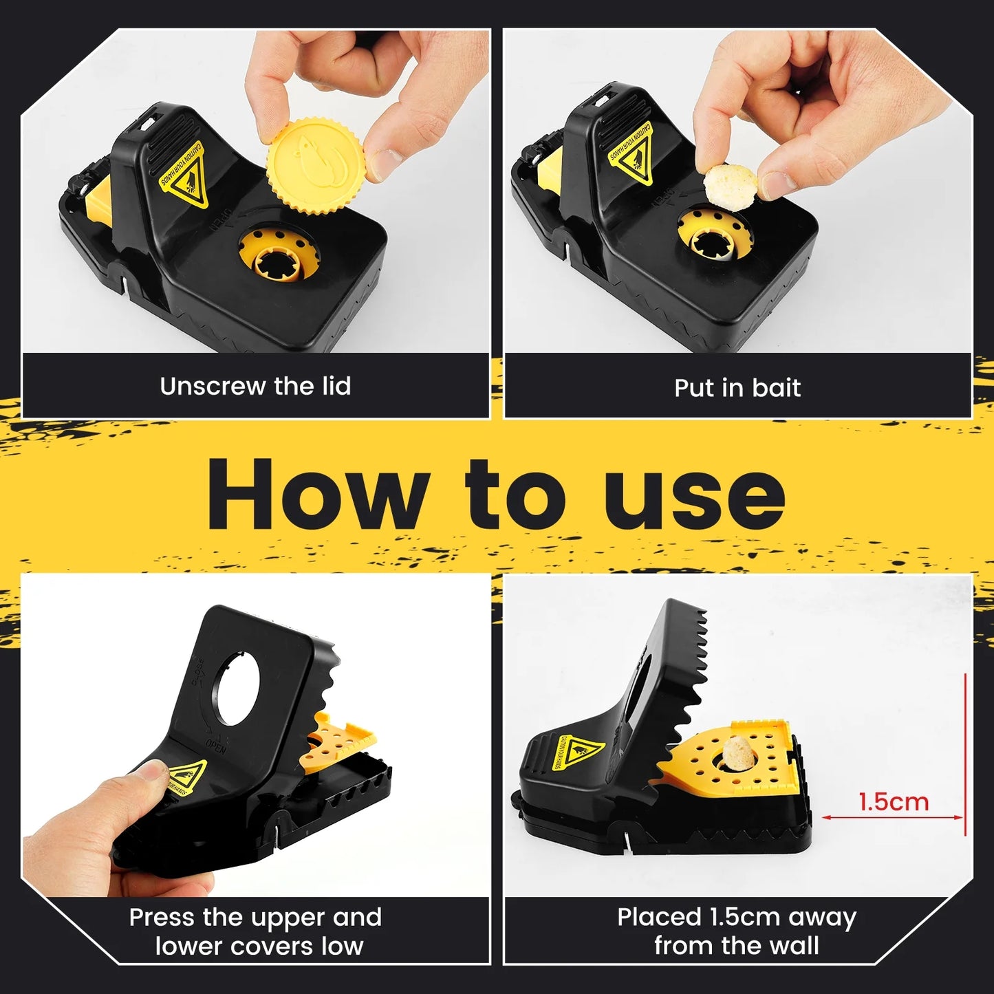 Clips Mouse Glue Traps Mouse Rat Deterrent-4PCS