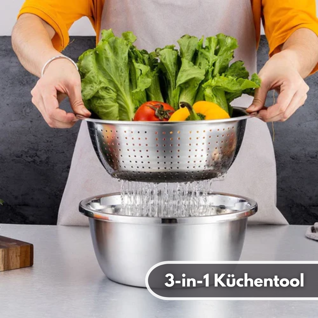 VersaWare™ - Multifunctional stainless steel bowl