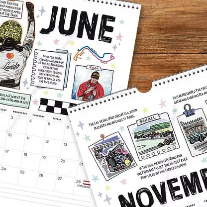 🔥LAST DAY 49% OFF - 🏎️📅F1 Scrapbook Race Calendar 2026 — The Ultimate Fan’s Race-Ready Wall Calendar