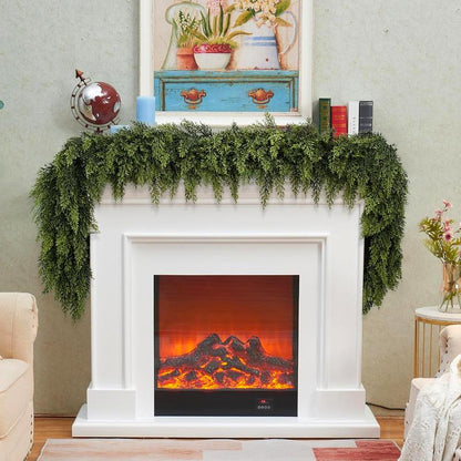 💥6 FT Artificial Cedar Garlands – Real Touch Winter Greenery