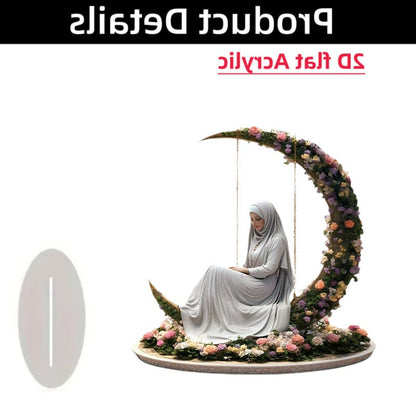 🌙Islamic Elegant Crescent Moon & Lantern Desktop Ornament