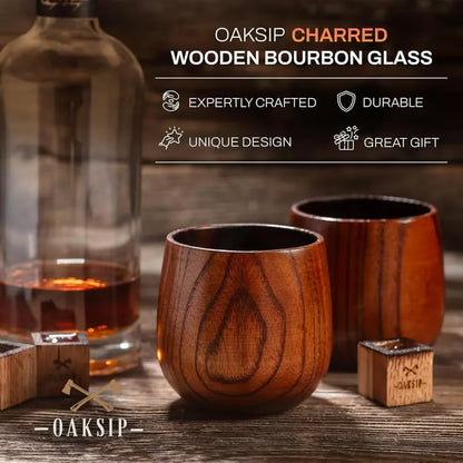 🔥2025 Hot Sale🔥-Original Wooden Bourbon Drinking Glass