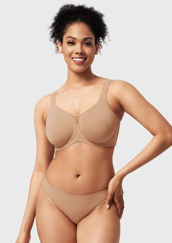 💥Black Friday Sale: Up to 49% Off 🔥Smoothing Unlined Minimizer Underwire Bra