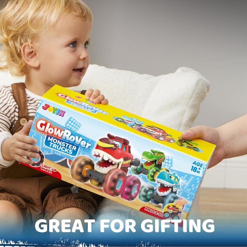 Toys for Kids Monster Truck Toy, Motion Activated Light-Up Cars, Press & Go Cars for Boys Girls, Christmas Gifts for Kids Baby Toy Present