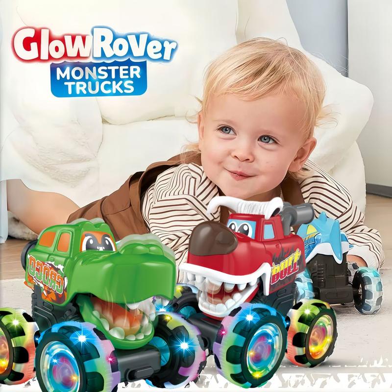 Toys for Kids Monster Truck Toy, Motion Activated Light-Up Cars, Press & Go Cars for Boys Girls, Christmas Gifts for Kids Baby Toy Present