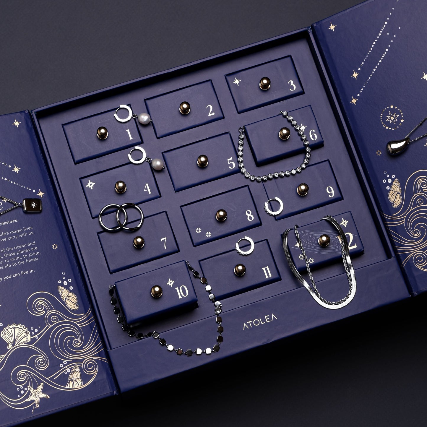 🎄Christmas Sale 50% OFF🔥Atolea Jewelry Gold Advent Calendar 2025