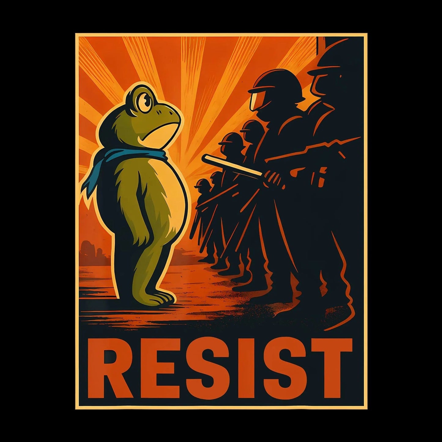 Portland Frog Protest Stickers