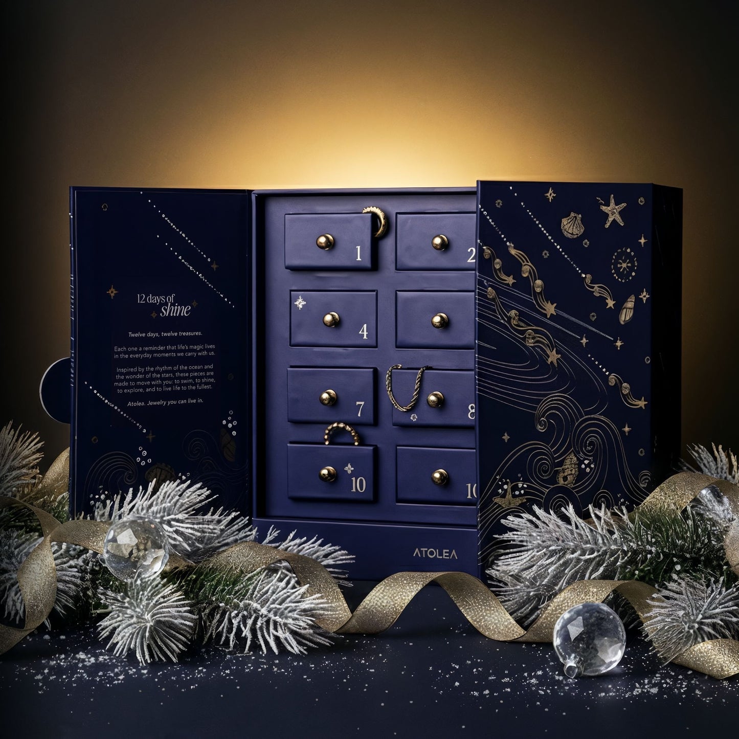 🎄Christmas Sale 50% OFF🔥Atolea Jewelry Gold Advent Calendar 2025