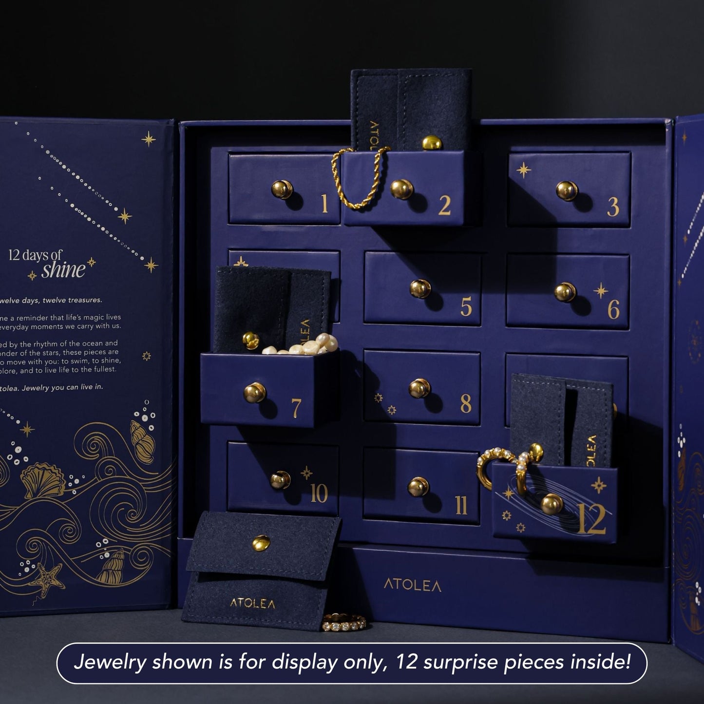 🎄Christmas Sale 50% OFF🔥Atolea Jewelry Gold Advent Calendar 2025