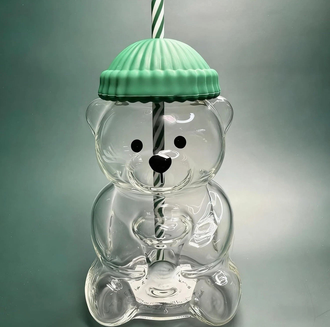 Bearista Glass Straw Cup 🐻✨